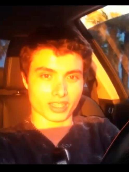 A frame grab from a YouTube video shows a man who identified himself as Elliot Rodger. The video...