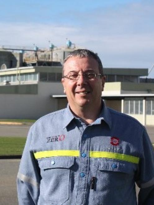 A happy New Zealand Aluminium Smelters chairman Brian Cooper outside the Tiwai Point smelter...