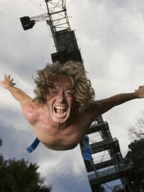 A J Hackett, bungy jumping. Photo by Eddie Safarik.