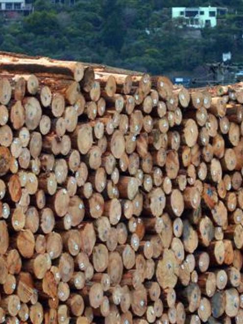 A large fall in log prices contributed to a fall in the price of exported goods. Photo by Gerard...