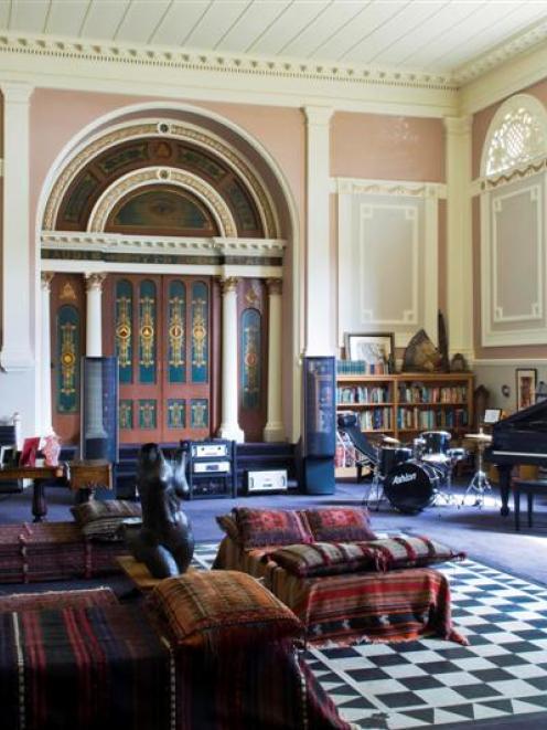A living room in the historic Temple Gallery, in  Moray Pl in Dunedin. Photos supplied.