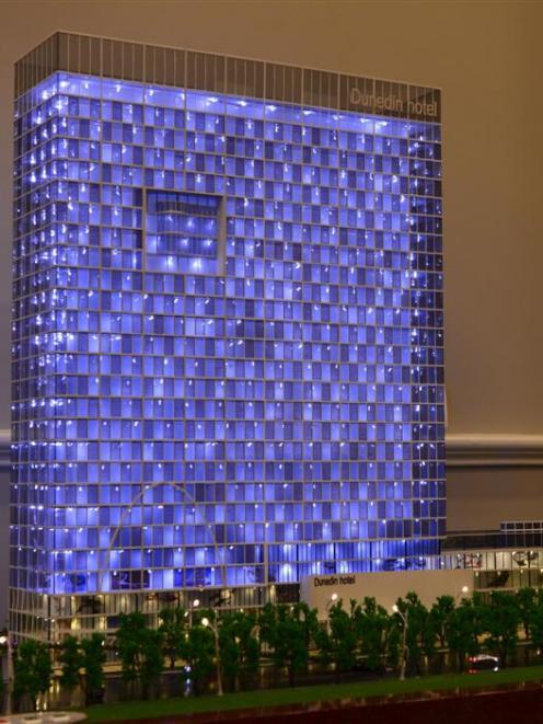 A model of the proposed waterfront hotel.
