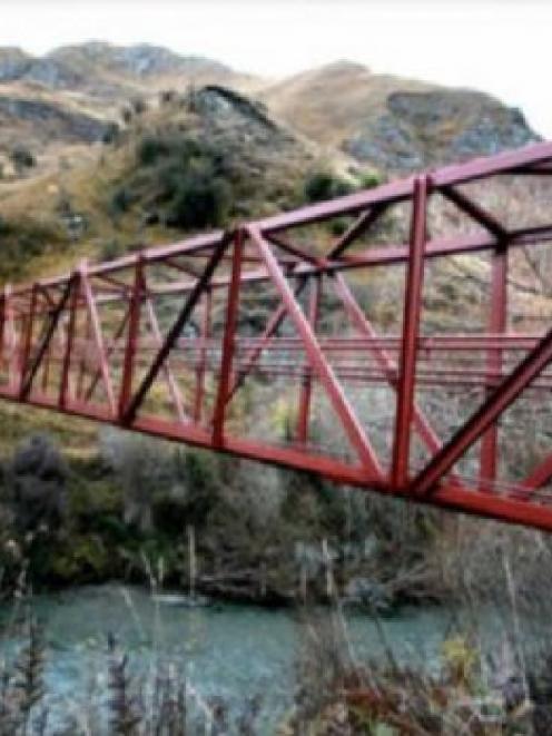 A new footbridge over the Arrow River near Arrowtown installed last year by John Mowatt and...