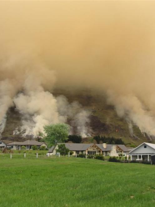 A permitted burn-off on Hillend Station, Wanaka, sent thick plumes of smoke over the town...