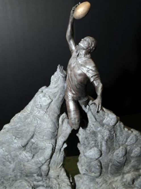 A proposed Weta design for a statue for the Rugby World Cup. Photo by NZPA.