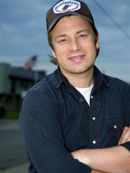 A publicity image released by ABC of chef and TV personality Jamie Oliver.