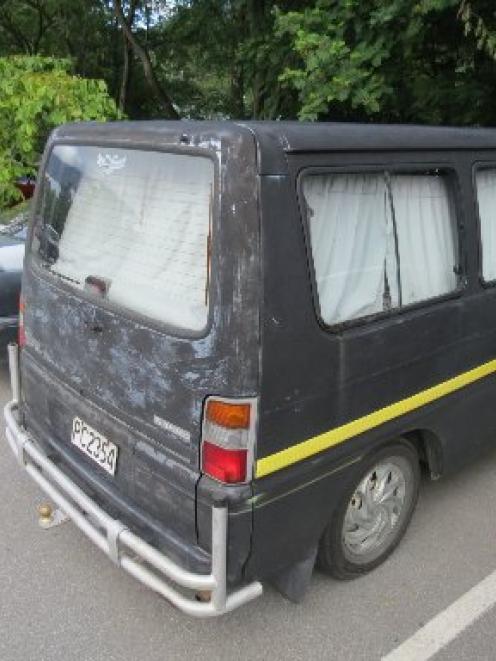 A small camper van in Queenstown’s Park St  in 2013  after its occupants camped illegally. Photo...