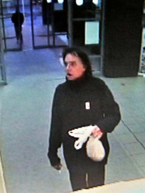 A still from Dunedin police's security footage of the mystery man police say left the egg on the...
