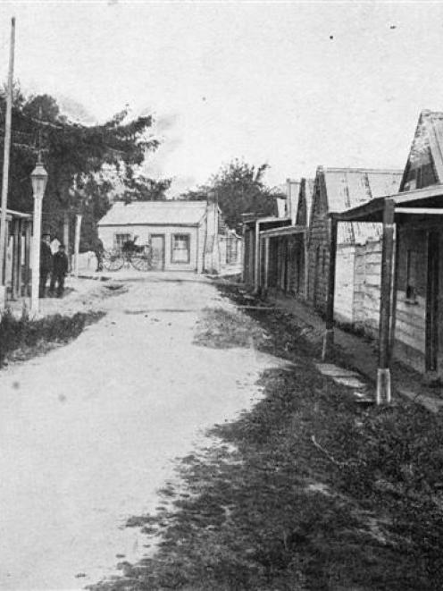 A street in the old Chinese township at Lawrence in 1911.