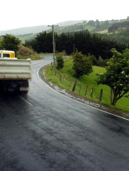 A truck negotiates North Rd, Dunedin, one of the roads the Dunedin City Council is reviewing for...