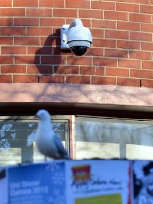 A University of Otago surveillance camera installed recently on the University Union building....