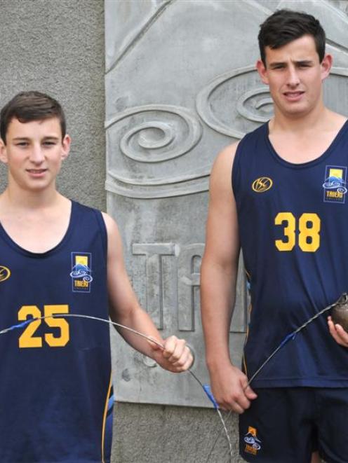 Aaron (left) and Bradley Tarleton at Taieri College. Photo by Gregor Richardson.