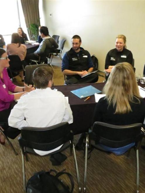 About 50 international candidates were interviewed  each day over nine days (right), beginning...