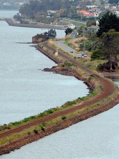 About 5500sq m of Otago Harbour will be reclaimed and the railway line realigned when the next...