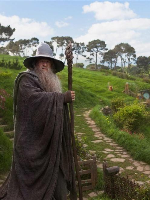 Actor Ian McKellen, shown in a scene from "The Hobbit: An Unexpected Journey", says New Zealand...