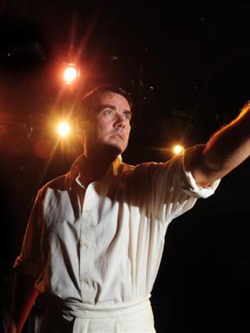 Actor Jonny Brugh prepares for his play The Second Test which opens at the Fortune Theatre...