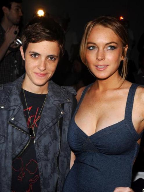 Actress Lindsay Lohan, right, and Samantha Ronson are said to be taking a break from their...