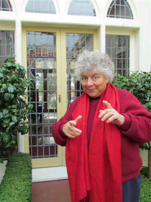 Actress Miriam Margolyes rehearses at the Pen-Y-Bryn Lodge in Oamaru, before performing her...