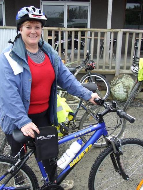 Adraian Stott with the bike she won on the Catlins Great Escape bike ride at the weekend. Photo...