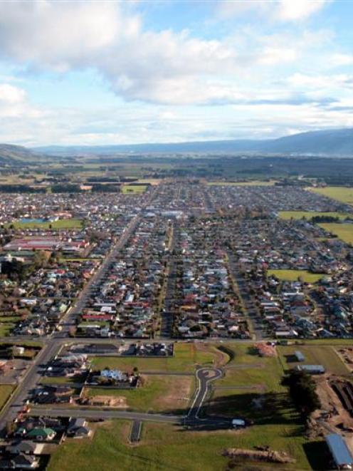 Aerial photograph of Mosgiel. Photo by ODT.