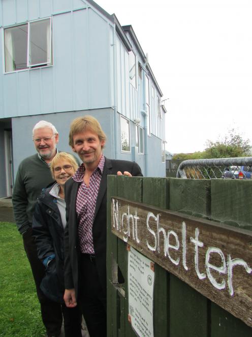 Aiming for independence . . . Dunedin Night Shelter Trust board members (from left) chairman Dave...