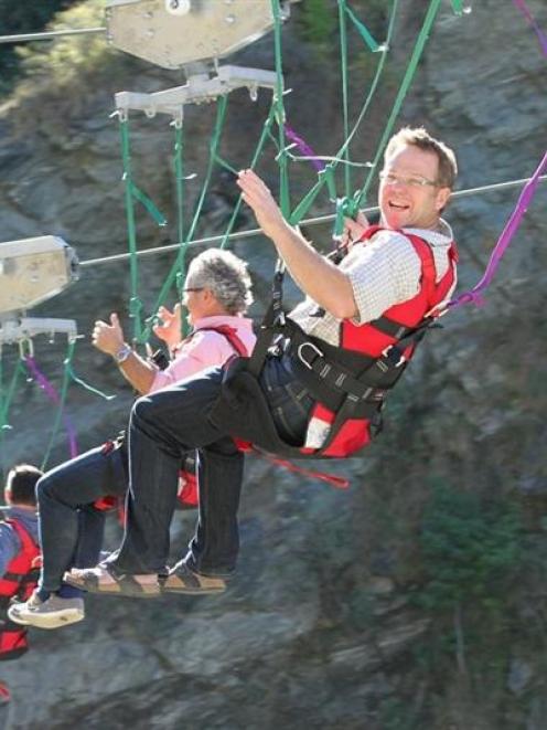 AJ Hackett Bungy senior managers (from left) chief executive Dave Mitchell, board member Andy...