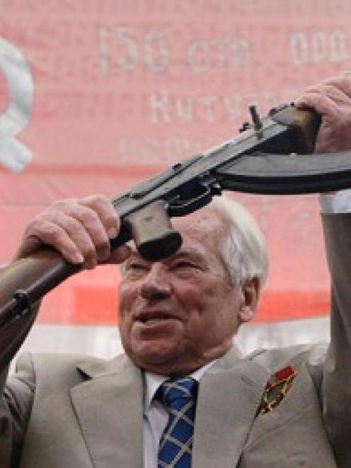 AK-47 inventor Mikhail Kalashnikov has died.  (Photo by Dima Korotayev/Epsilon/Getty Images)
