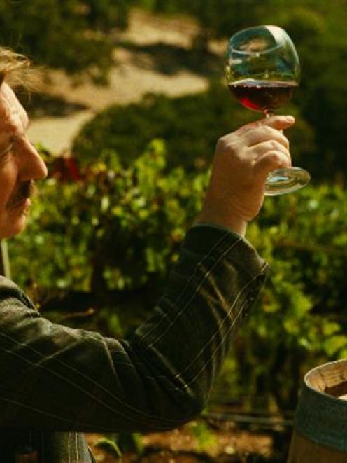 Alan Rickman as wine snob Steven Spurrier in 'Bottle Shock'.