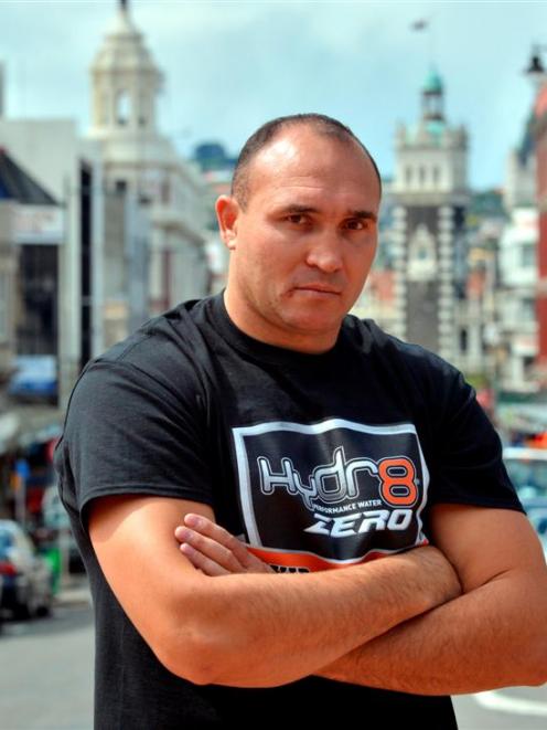 Alexander Ustinov in the Octagon yesterday. Photo by Gerard O'Brien.