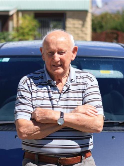 Alexandra man Toby Robertson, pictured with his car,  is still driving at the age of 101. Photo...