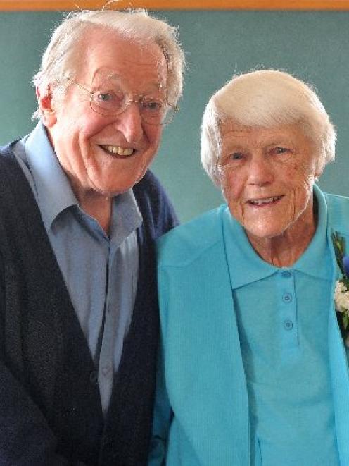 Alfred and Bernice Sullivan on their 65th wedding anniversary yesterday. Photo by Christine O...