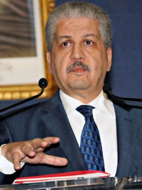 Algeria's Prime Minister Abdelmalek Sellal holds a news conference in Algiers at which he said 37...