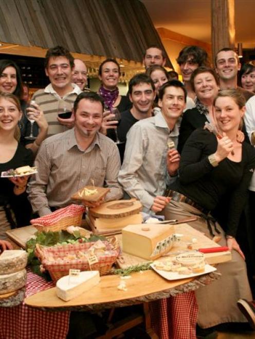 All the owners and staff of the new Les Alpes Patisserie, restaurant and wine cellar. Photo by...