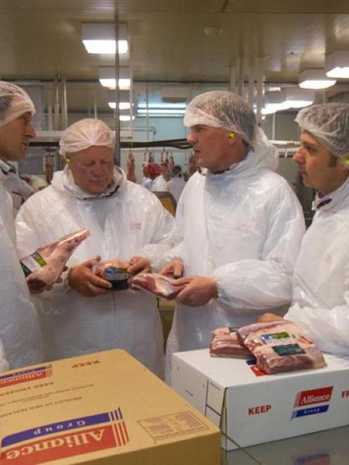 Alliance Group development services  manager Gary Maclennan (left), and group cold storage co...