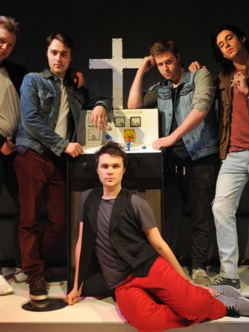 Altar Boyz (from left) Guy Langford, David Sutherland, Hadley R. Taylor, Nick Purdie and Will...