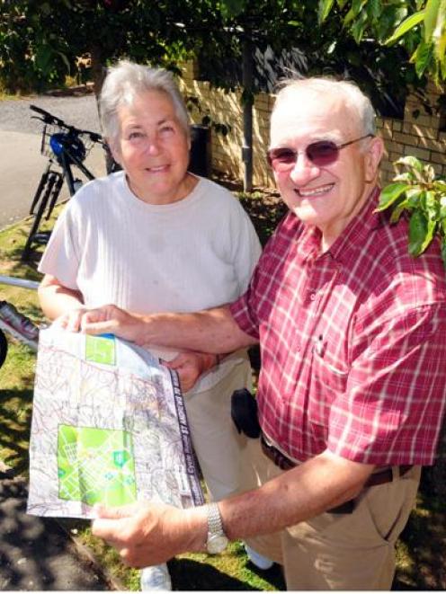 Americans Linda and Peter Seed, who are staying in Mosgiel, prepare for their next journey around...