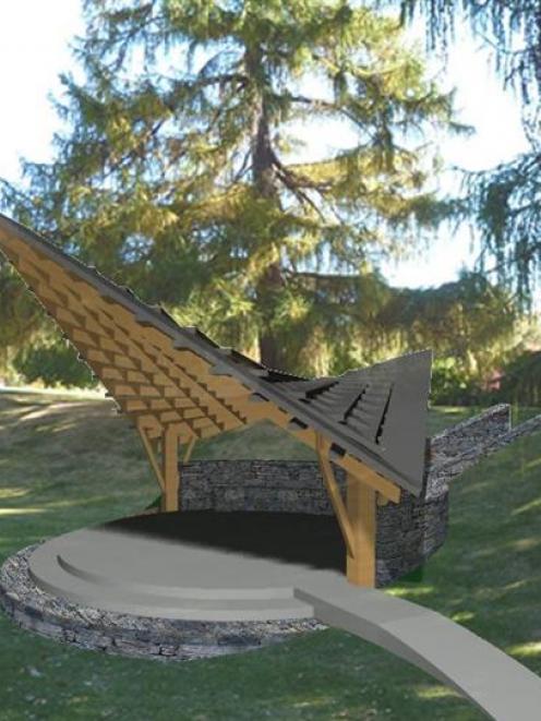 An architect's contemporary design for a proposed band rotunda at Wanaka Station Park. Image by...