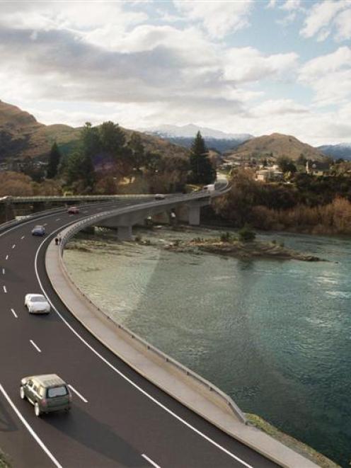 An artist’s impression of a possible solution to a Kawarau Falls replacement bridge, which links...