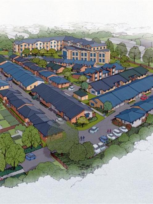 An artist's impression of the completed village. Image supplied.