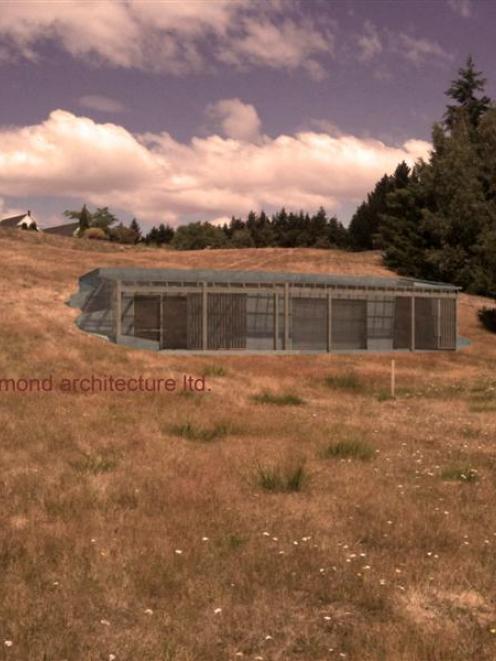 An artist's impression of the new LandSAR's storage and training base next to proposed new Wanaka...