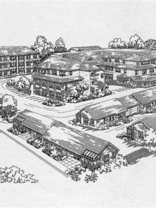 An artist's impression of the planned Summerset Villages Ltd retirement complex in Wakari. Image...