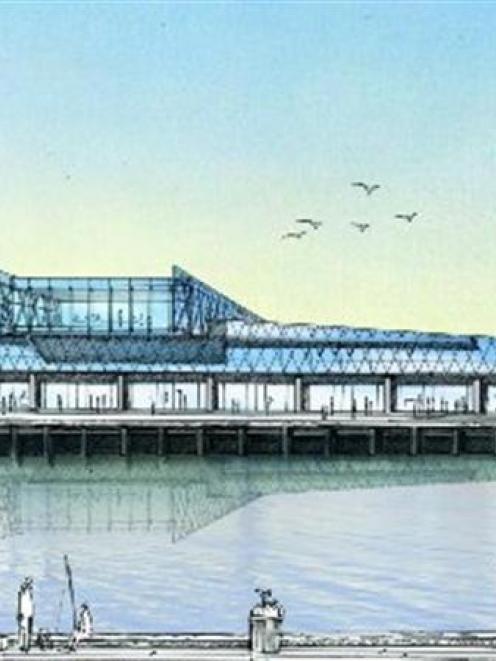 An artist's impression of the proposed Otago Regional Council headquarters on the harbour front....