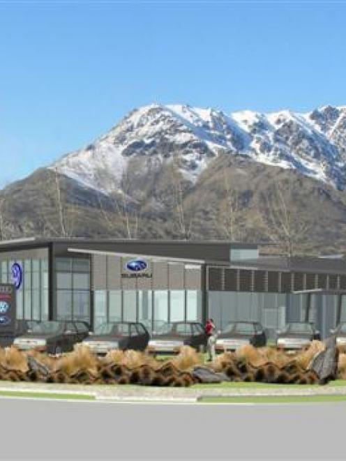An artist's impression of the Queenstown Motor Group car dealership building in Remarkables Park...