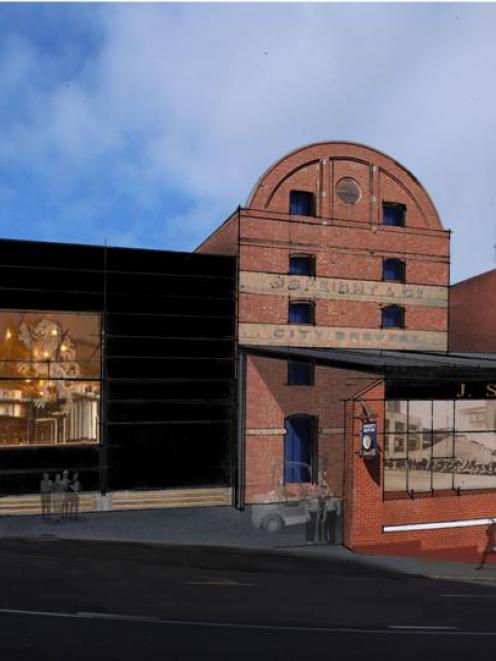 An artist's impression shows what the redeveloped Speight's Brewery in Dunedin will look like...