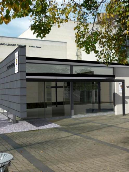 An artists' impression, by architects McCoy and Wixon, of the University of Otago visitors'...