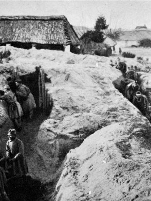 An Austro-German trench system near Jasionna, France. - Otago Witness, 14.4.1915.