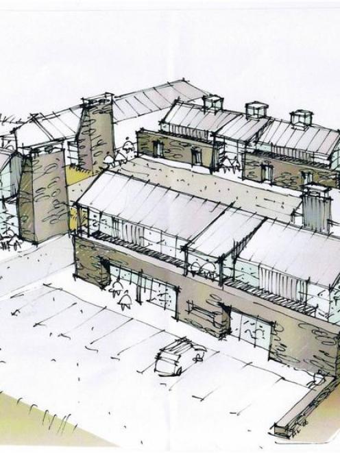 An early  concept plan of a proposed $3 million commercial development for Cardrona. The designs...
