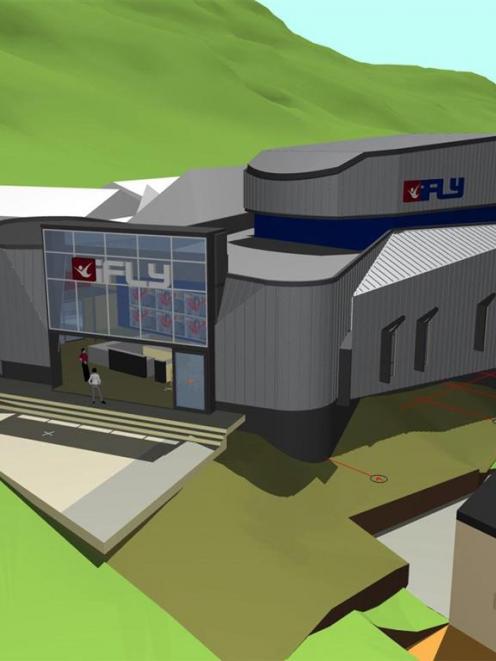 An image of the proposed  iFLY facility due to open in Queenstown  next year. IMAGE: SUPPLIED