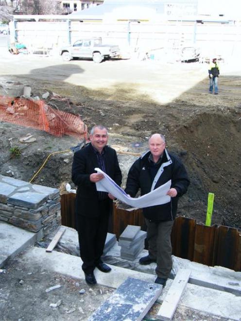 Anderson Lloyd Queenstown general manager Mark Beale (left) and Ngai Tahu Property development...