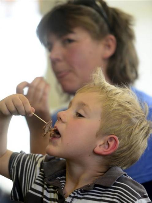 Andrew Baird (4), of Earnscleugh, with his mother Heather Paterson. "I love it all," Andrew said,...